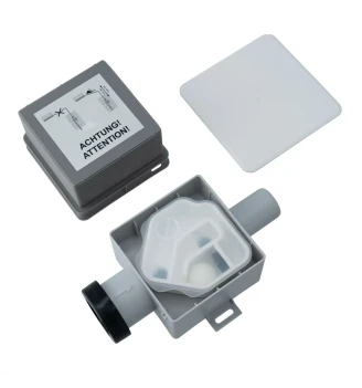 Syfon podtynkowy Ivensis ISN32 R14 do skroplin DN32 - 100x100 mm