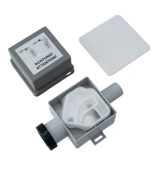 Syfon podtynkowy Ivensis ISN32 R14 do skroplin DN32 - 100x100 mm