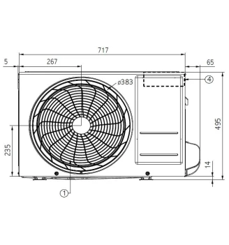 Klimatyzator pokojowy LG Artcool AM09BP.UA3 (jednostka zewnętrzna)